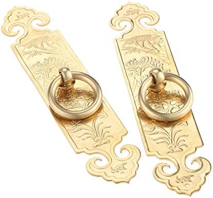 Yetaha Antique Ring Pulls 2PCS 15cm Pure Copper Drawer Handles