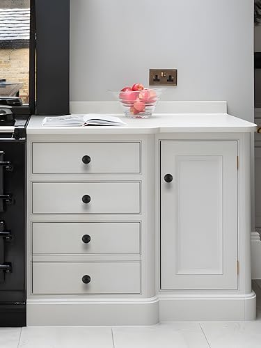 10-Piece Black Matte Cabinet Knobs with Zinc Alloy Pulls