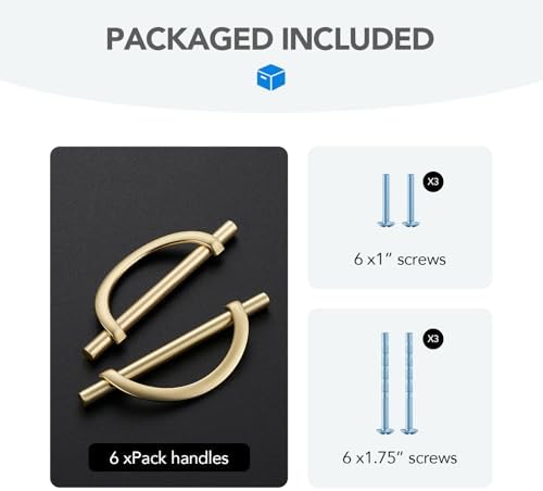 Brushed Brass Cabinet Pulls 5 Inch Hole Center 128 mm 10 Pack