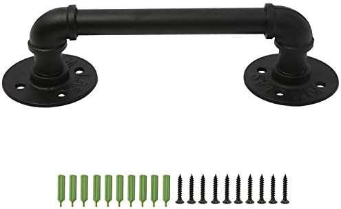HighFree 12 Cast Iron Pipe Door Handle Industrial Retro Style