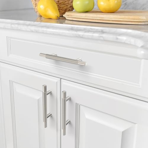 Amerdeco 10 Pack Satin Nickel Knurled Cabinet Pulls