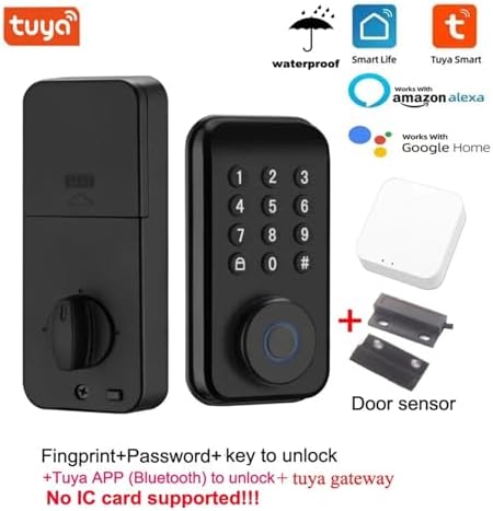 Tuya Bluetooth Smart Deadbolt Lock Kit with Fingerprint and Password