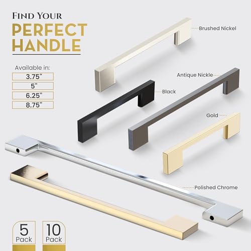 Southern Hills Brushed Nickel Cabinet Pulls - 96mm Satin Nickel Drawer Handles