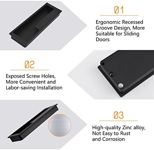 Fits Perfectly - Matte Black Flush Pull Handles