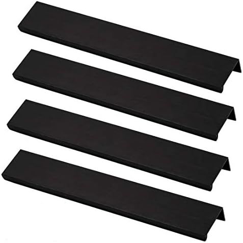 LC LICTOP 8 Inch Matte Black Finger Pull with Screws 4Pcs