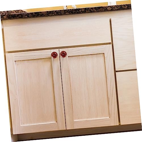 12pcs Brown Wood Drawer Pull Cabinet Hardware