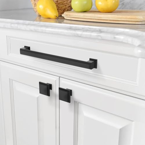 Amerdeco 10-Piece Matte Black Cabinet Pull Set