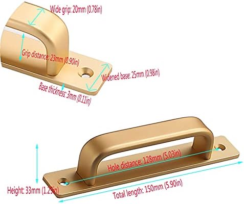 Durable Aluminum Door Handle with Gold Finish
