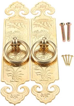 Yetaha Antique Ring Pulls 2PCS 15cm Pure Copper Drawer Handles