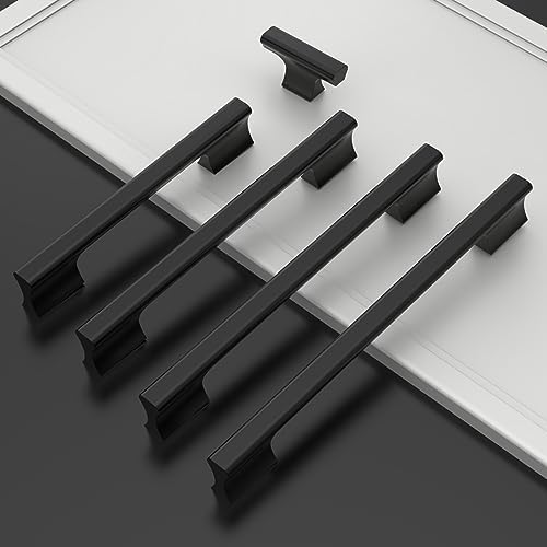 Amerdeco 10-Piece Matte Black Cabinet Pulls