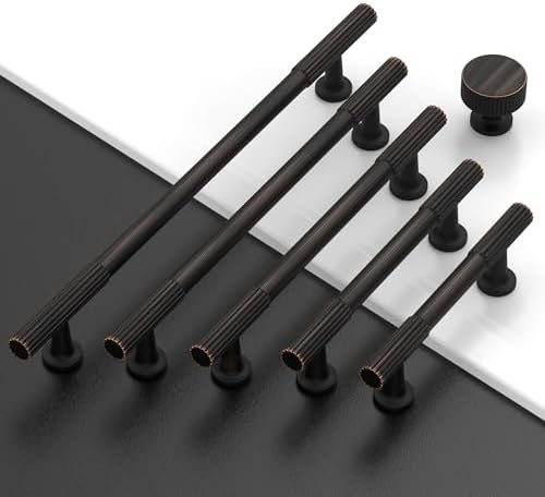 Amerdeco 10-Piece Oil Rubbed Bronze Cabinet Pulls 375 Inch