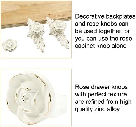 5-Piece Euro Rose Cabinet Knobs