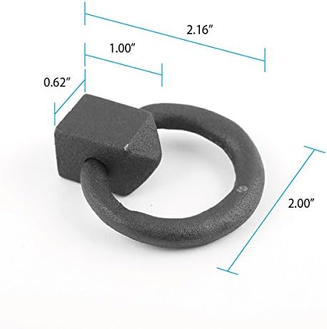 2-Inch Black Cast Iron Swing Handle Pulls
