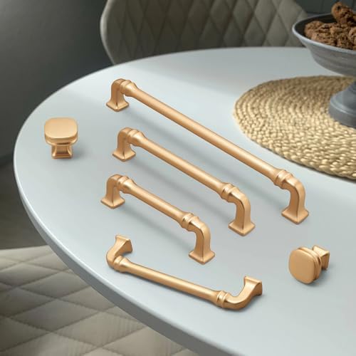 10-Piece Gold Brushed Tray Pull Set