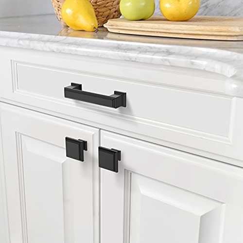 Sturdy Matte Black Cabinet Pulls 3 Inch for Kitchen DINpk4mV5