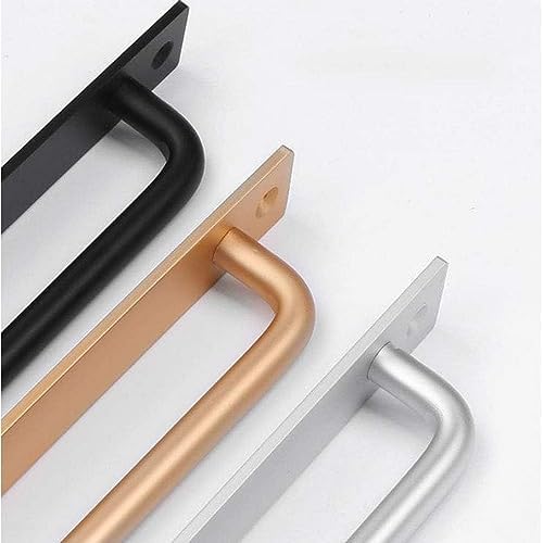 Metal Heavy Duty Barn Door Handle 4 Pcs L Black