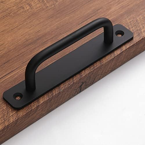 5-Inch Matte Black Cabinet Pulls with Aluminum Handles