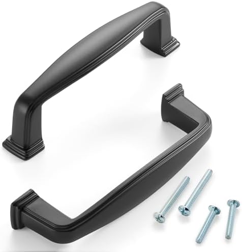 30-Piece Set of Black 3 Pull Handles for Kitchen Cabinets