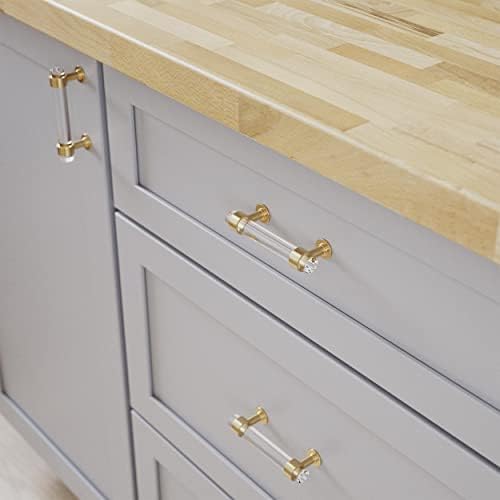 5-Pack acrylic cabinet handles Champagne Bronze Francisco pulls