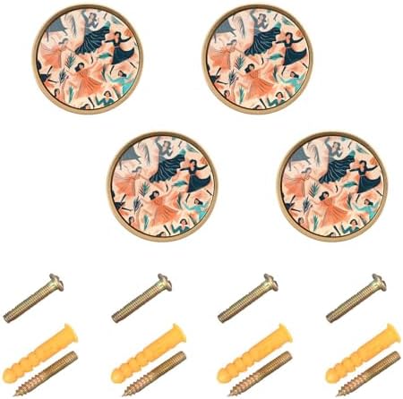 Customizable Oil Painting Sense Dancer Knobs for Dresser