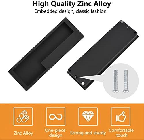 Fits Perfectly - Matte Black Flush Pull Handles