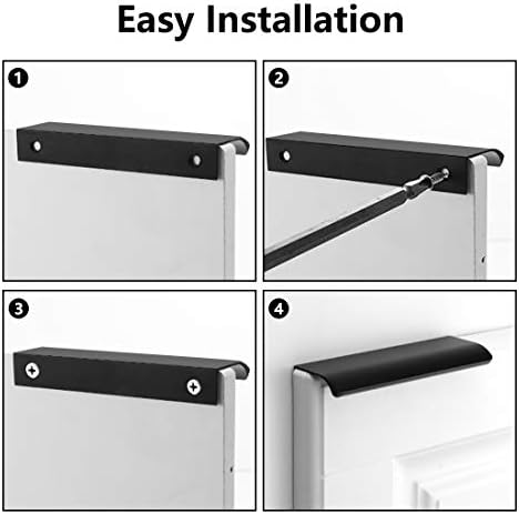 BokWin 6Pcs 80mm Modern Finger Edge Pull Handles