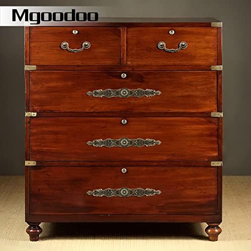 Mgoodoo 5-Piece Antique Bronze Knobs with 15 Screws for cabinets