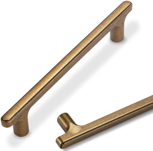 10-Piece Antique Brass Cabinet Pulls with Simple Installation
