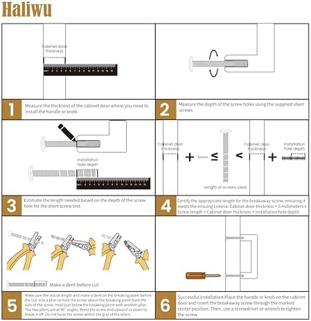 Haliwu 10 Pack Champagne Bronze Cabinet Pulls 1
