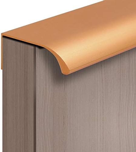BokWin 6Pcs 80mm Modern Style Concealed Drawer Handles in Rose Gold