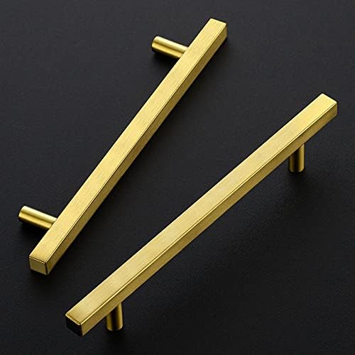 30 pack square cabinet pulls brushed brass stainless steel