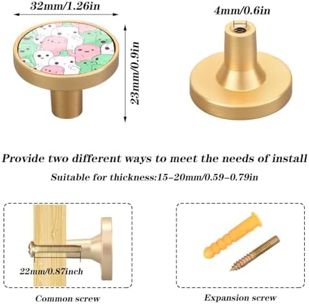 Unique Green and Peach Knobs for Cabinets and Drawers