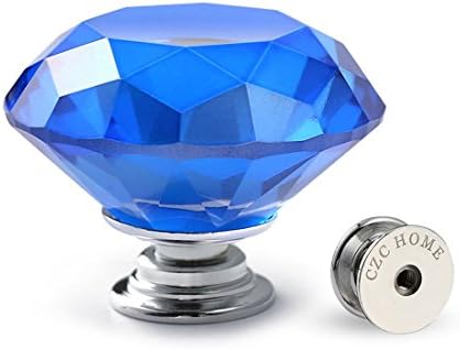 10-Piece Diamond Crystal Glass Pull Handle Cabinet Knobs