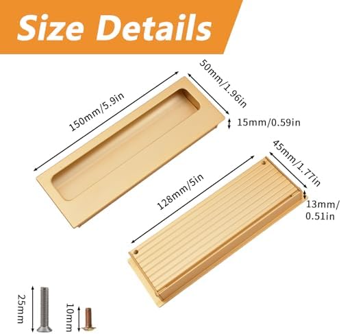 Sturdy Aluminum Flush Pull Handles for Barn Doors