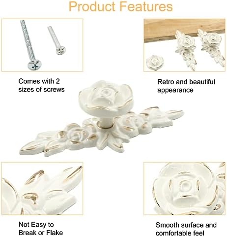 5-Piece Euro Rose Cabinet Knobs