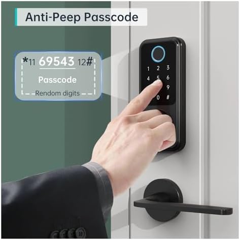 Smart Security Design Fingerprint Wi-Fi Door Lock with Style