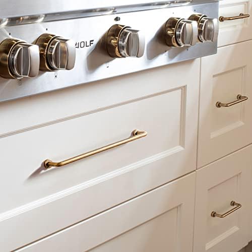 12-Piece Set - Sleek Antique Brass Cabinet Pulls