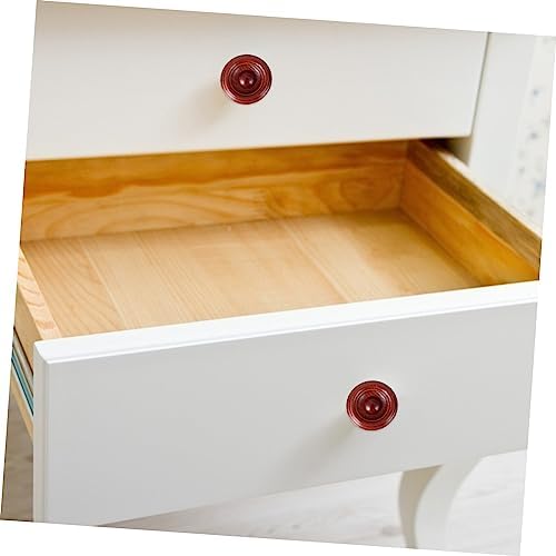 12pcs Brown Wood Drawer Pull Cabinet Hardware
