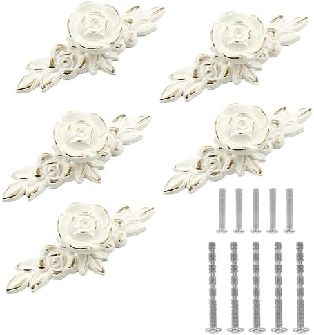 5-Piece Euro Rose Cabinet Knobs