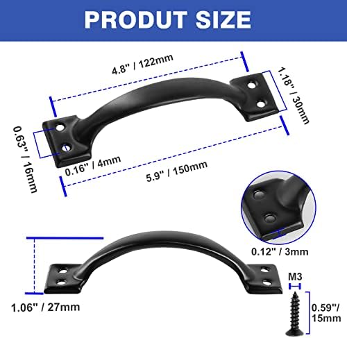 Versatile Curved Black Cabinet Door Handles