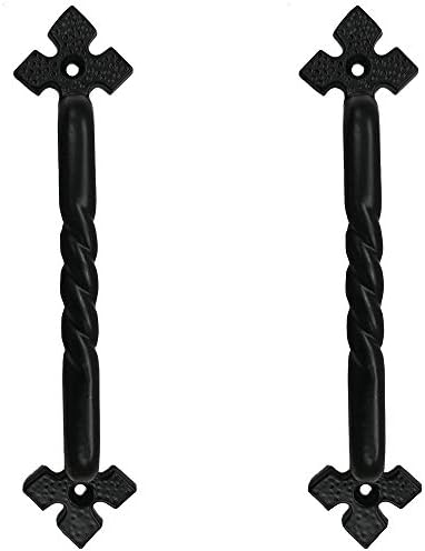 7 Inch Twisted Cross Cabinet Handle Black Antique Finish