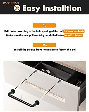 JIASENBAO 5 Inch Hole Center Cabinet Pulls 10 Pack Modern Matte Drawer Handles