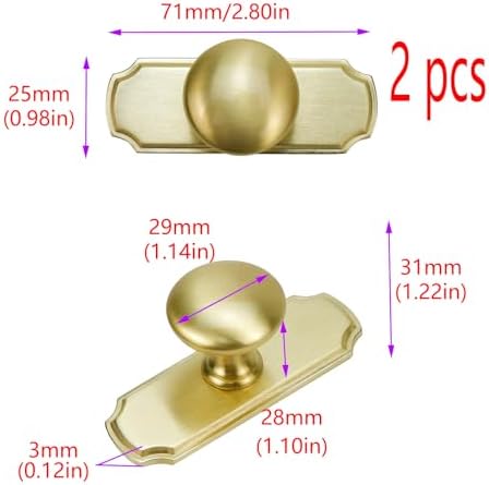 2 Pack Black Cabinet Knobs Drawer Pulls Kitchen Hardware