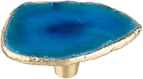 4 Elegant Agate Slice Drawer Knobs wScrews