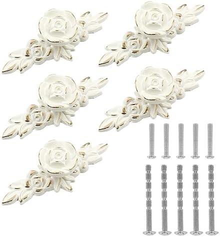 5-Piece Euro Rose Cabinet Knobs