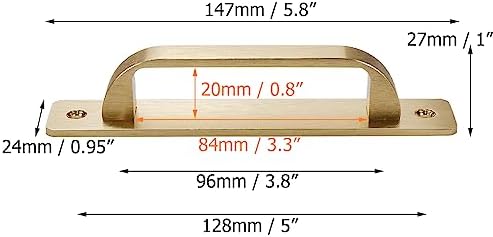 Durable and Rust-Resistant 5-Inch Brushed Gold Cabinet Pulls