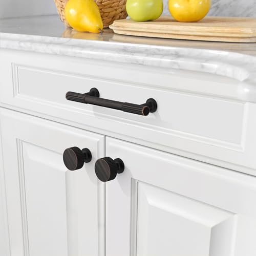 Amerdeco 10-Piece Oil Rubbed Bronze Cabinet Pulls 375 Inch
