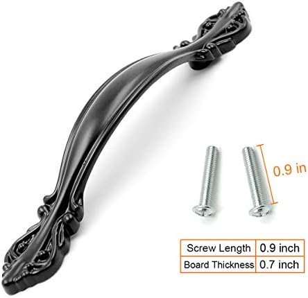 CBTON 10 Pack Flat Black Cabinet Hardware Pulls
