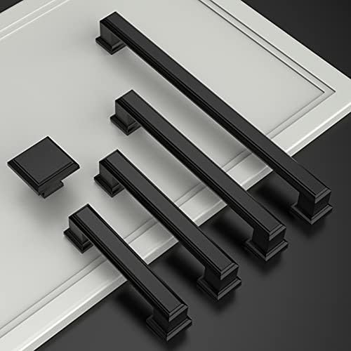 Sturdy Matte Black Cabinet Pulls 3 Inch for Kitchen DINpk4mV5