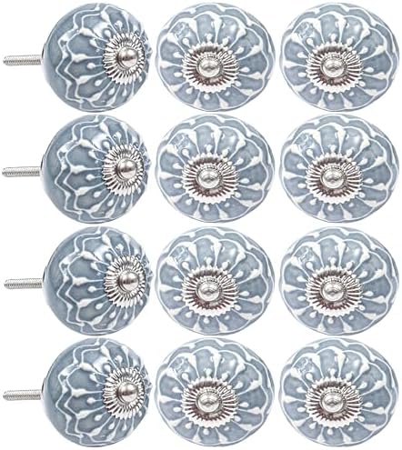 Elegantly Designed Set of 12 Ceramic Cabinet Knobs
